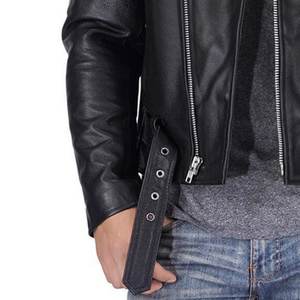 Veste en cuir vintage noire personnalisée avec fermeture éclair pour hommes, style streetwear, haute qualité, idéale pour l'hiver, vente en gros - Product Image 6