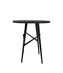 Minimalist <b>Round</b> Wood <b>Side</b> <b>Table</b> <b>Black</b> Indoor Living Room Furniture Durable Design - Product Image 3