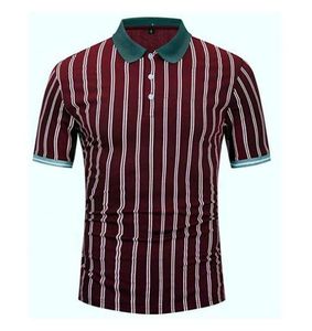 Men's Striped Short Sleeve <b>Polo</b> Shirt Casual Woven Regular Fit <b>White</b> Black Yellow Patterned Design - Product Image 6