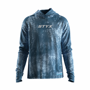 Hoodie de pêche imprimé par sublimation pour homme, manches longues, protection UV, respirant, pour la pêche en plein air, logo personnalisé, vente en gros - Product Image 2