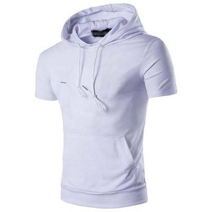 Sudadera con Capucha para Hombre, Ligera, de Otoño, de Poliéster/Algodón, Tejida, Corte Regular, Manga Corta, Bordada, con Estampado Personalizado, de Forro Polar, de Secado Rápido - Product Image 1