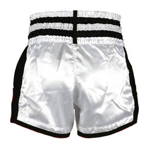 Shorts de Muay Thai en satin/polyester avec large ceinture et fentes latérales pour un entraînement sportif confortable - Product Image 2
