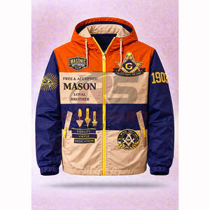 Chaqueta Cortavientos Masónica Personalizada, Ligera e Impermeable, con Logotipo Masónico Bordado, Fabricante OEM al por Mayor - Product Image 1