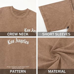 เสื้อยืดกราฟิกทรงโอเวอร์ไซส์สไตล์วินเทจลายกรดสำหรับผู้ชาย แนวสตรีทแวร์ลำลองจากลอสแอนเจลิส - Product Image 6