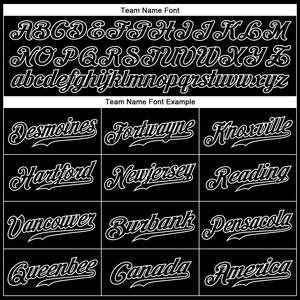 Top Quality OMMiZ Sublimation Print Embroidery Logo Men's Custom Black White Pinstripe Black-White Authentic <b>Baseball</b> Jersey - Product Image 5