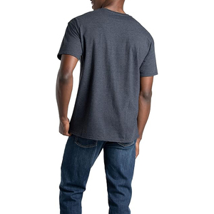 Camiseta Informal para Hombre, Cuello Redondo, Color Gris Carbón Oscuro, Mezcla de Algodón, Corte Holgado y Cómodo para Uso Diario - Product Image 3