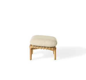 ออตโตมันไม้สักแท้ทันสมัยสำหรับใช้งานกลางแจ้ง เบาะหนานุ่ม ทนทาน เป็นมิตรกับสิ่งแวดล้อม ดีไซน์มินิมอล เหมาะสำหรับห้องนั่งเล่น ระเบียง สวน และรีสอร์ท - Product Image 3