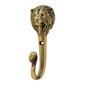 Unique Design Brass <b>Hook</b> Hanger Lion Shape Storage <b>Tool</b> Best Quality Brass Hanging Wall Mount Hanger - Product Image 1
