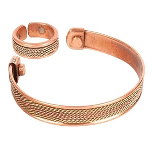 Juego de Anillos Magnéticos de Cobre Sólido, Brazalete de Cobre Crudo Sin Recubrimiento, Juego de Pulseras Magnéticas para la Salud para Hombres y Mujeres - Product Image 6