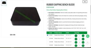 Bloque de goma para trabajar con metales, resistente, con absorción de impactos, herramienta para hacer joyas, almohadilla de trabajo para joyeros | N.º de artículo: GS-09 - Product Image 3