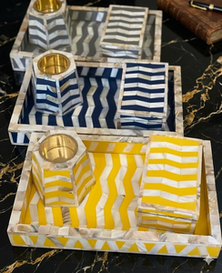 ชุดถาดเตาบาคาเออร์ฝังมุกสีเขียวสำหรับงานหัตถกรรมคุณภาพ - Product Image 1