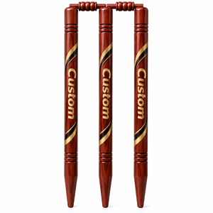 Piquets de cricket personnalisés avec logo et bails en bois – Équipement de pratique de cricket durable pour clubs, écoles et équipes sportives - Product Image 6