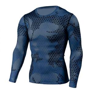Custom Logo High Neck <b>Compression</b> <b>Shirt</b> Men Quick Dry Breathable 4-Way Stretch Anti-Odor Rash guard OEM Manufacturer - Product Image 2