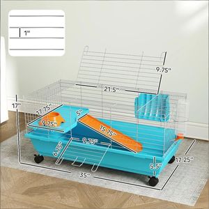 Gabbia XXL con Ruote per Piccoli Animali in Acciaio Inox e Alluminio per Gerbilli, Cincillà, Piccioni, Porcellini d'India, Serpenti e Allevamento - Product Image 3
