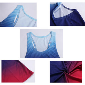100% Polyester Running Tank <b>Top</b> Custom Thermal Sublimation Men Light Weight Fitness Tank <b>Tops</b> - Product Image 6