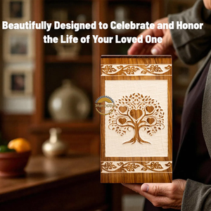 AYAANS Rosewood wooden Hand Carved Wooden Hot Selling cremation Urn <b>Box</b> for Adult Ashes Wholesale Cremation Urns (6X6X11)IN - Product Image 5