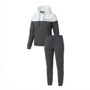Women's Color Blocked <b>Fleece</b> Tracksuit Set Full Sleeve Casual Sportswear Breathable Cotton Tracksuit Regular Fit <b>All</b> Seasons - Product Image 6