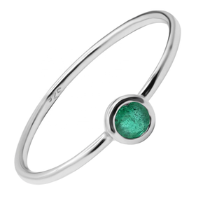 Wholesale Memoria Jewels IGI Certified 925 Sterling <b>Silver</b> Handmade Engagement <b>Ring</b> Natural Cut <b>Emerald</b> Gemstone for Wedding - Product Image 6