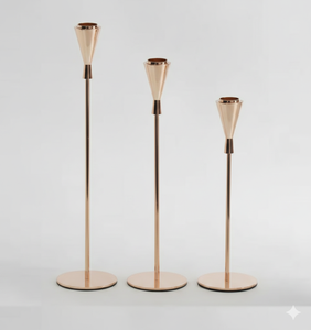 Collection de bougeoirs sans flamme en laiton nordique de qualité supérieure - Décoration minimaliste élégante pour la maison, Noël, Pâques, écologique, fait main - Product Image 3