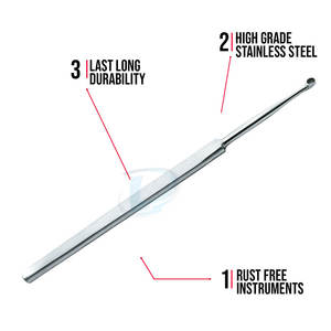Curettes dermatologiques professionnelles de haute qualité en acier inoxydable pour la chirurgie - Product Image 2