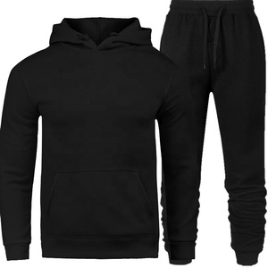 Factory Direct Homme Plain Men's Sports Suit Trainingsanzug Warm Dres Hooded Track Suit Blank Sweatshirt Set Trainingspak Genser - Product Image 2