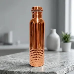Hammered <b>Copper</b> <b>Drinking</b> <b>Bottle</b> Eco-Friendly Yoga Gym <b>Copper</b> Water <b>Bottle</b> Personalized Used For Home Restaurant School Office - Product Image 3