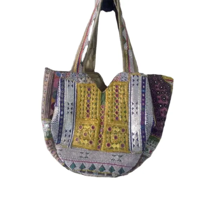 Banjara-Bolsa de algodón bordada a mano para mujer, bolso Vintage étnico, accesorios, bolsa bonita