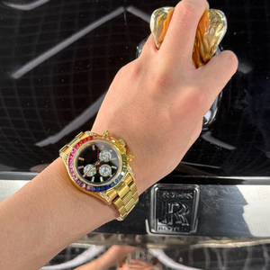 VVS EW Factory High Quality Rainbow Moissanite Diamond Luxurious <b>Watch</b> 4130/7750 Fashion movement mechanical <b>watch</b> - Product Image 2