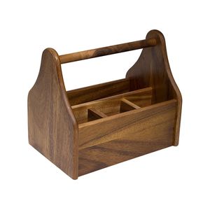 Portacubiertos de Madera Hecho a Mano, Cesta Organizadora Multiusos para Cocina con Diseño Moderno y Soporte Ajustable para Cucharas - Product Image 1