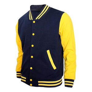 Veste de baseball en laine sur mesure avec col montant et logo frontal, veste d'hiver - Product Image 1