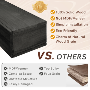 Mensola per Caminetto in Legno Rustico da 72 Pollici con Mensola Sospesa a Parete, Elegante Accessorio per Arredamento Casa - Product Image 4