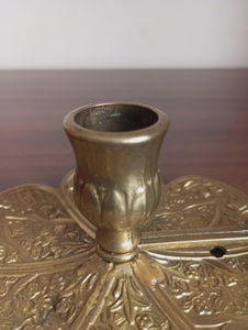Vintage Solid <b>Brass</b> Chamber Candlestick <b>Holder</b> With Finger Loop Heavy <b>Brass</b> Chamberstick Portable Taper <b>Candle</b> <b>Holder</b> - Product Image 2