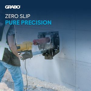 Supporto per trapano a carotaggio con montaggio su foro per due pinze di aspirazione a vuoto - Product Image 2