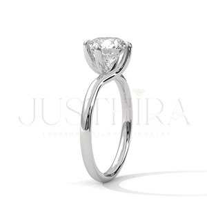 Certified Round Cut Moissanite Diamond Solitaire <b>Ring</b> for Women Silver Gold Rose Gold Options Free Delivery Elegant Fine Jewelry - Product Image 6