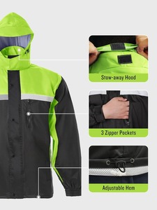 Ensemble de vêtements de pluie unisexe avec veste et pantalon imperméables pour la randonnée, le camping, les voyages et les activités de plein air - Product Image 2