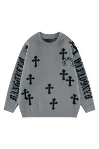 Sudadera con Cruz Gótica para Hombre, Cuello Redondo, Tejido de Algodón, Corte Regular, Estilo Invernal, Ecológica y Transpirable - Product Image 5