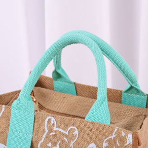 Bolsa de Almuerzo de Yute de Gran Capacidad con Forro Térmico de Papel de Aluminio - Product Image 4