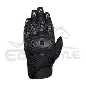 ถุงมือขี่มอเตอร์ไซค์สีดำ ป้องกันข้อนิ้ว ถุงมือมอเตอร์ไซค์แบบเต็มนิ้ว OEM จำนวนมาก - Product Image 2