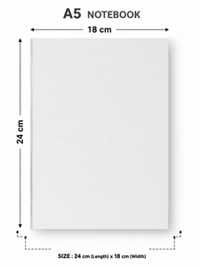 Cuaderno Rayado Hawamahal A5 18x24cm |   Cuaderno de Ejercicios de Papel Blanco Premium de 60 GSM para la Escuela y la Oficina - Product Image 3