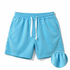 Pantalones Cortos de Forro Polar para Hombre – Pantalones Cortos con Cordón Ajustable en la Cintura y Logotipo Personalizado – Pantalones Cortos Deportivos Cómodos de Mezcla de Algodón con Cintura Elástica - Product Image 1