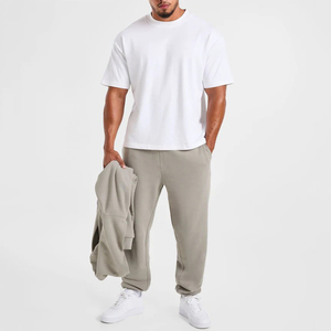 Men's Full <b>Zip</b> <b>Hooded</b> Sweatshirt Tracksuit Set Casual Solid Side Pockets Men's 2-Piece Training Track Jogger Set At Wholesale - Product Image 4