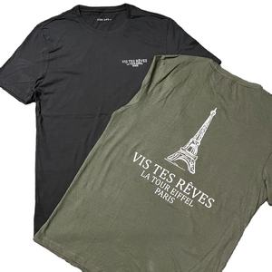 T-shirts pour hommes en coton 100% tricoté, teint en fil, col rond, grandes tailles, respirants et à séchage rapide, vente en gros - Product Image 1