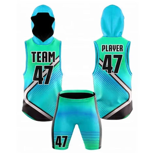 Conjunto de Camiseta sin Mangas con Capucha y Pantalones Cortos Sublimados Personalizados en Amarillo Dorado con Rayas Diagonales, Uniforme de Baloncesto 7v7, Proveedor Mayorista OEM 47 - Product Image 6