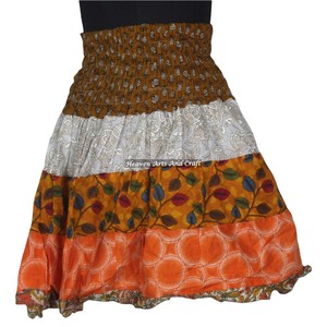 Gypsy Indian <b>Patchwork</b> Dropped Waist Boho Hippie Festival <b>Skirt</b> Stylish Sexy Midi <b>Skirt</b> Cotton Summer Wear - Product Image 1