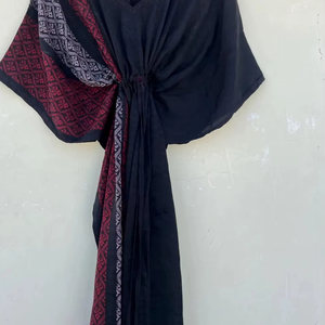 Caftan en soie recyclée Style bohème plage couvrir avec fonction de séchage rapide 100% mousseline de soie décontracté pour l'été automne printemps - Product Image 3