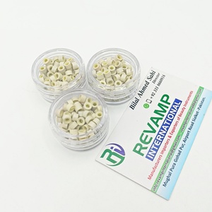 Hot Sales REVAMP INTERNATIONAL Professional Blonde <b>Beads</b> Nano Silicone Aluminum Micro Ring Hair <b>Extension</b> <b>Beads</b> Tip Commercial - Product Image 1