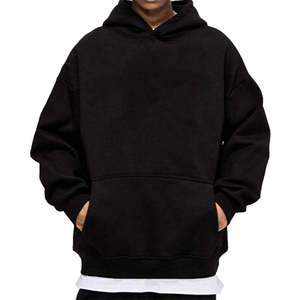 Premium <b>Black</b> Men's <b>Hoodie</b> Sweatpants Set <b>Plain</b> Pullover Hooded Sweatshirt Matching Jogger Pants Casual Tracksuit Streetwear Lou - Product Image 5
