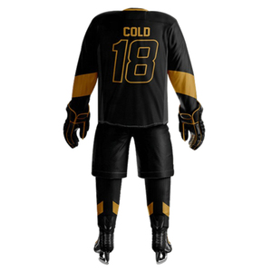 Maillots de hockey personnalisés en gros, OEM, unisexe, manches courtes, logo frontal, broderie 3D, uniforme de hockey sur glace, séchage rapide, coton/bambou - Product Image 3