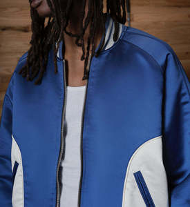 Blousons universitaires personnalisés pour hommes, grande taille, hiver, à carreaux, brodés, patchwork, avec fermeture éclair double sens, sur mesure, en promotion - Product Image 6