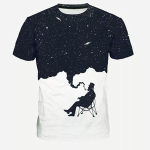 T-shirts de sport pour hommes de haute qualité, sublimation, style personnalisé, nouveau design, 100% coton, col rond, lettres, respirant - Product Image 2